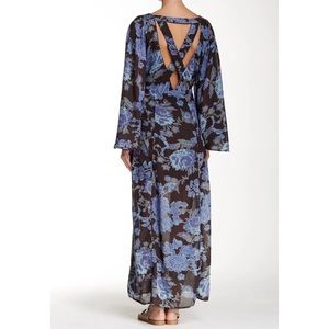 NWOT Free People Blue Floral Bell Sleeve Maxi Dress ✨ FINAL PRICE!